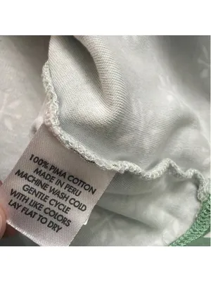 LAKE Pajamas Green White Geometric Leaf Short Sleeve Loungewear Pima Cotton L thumbnail 6