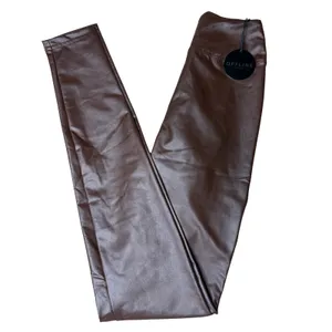 Offline By Aerie Real Luxe Faux Leather Hi Rise Leggings Size Medium Brown Chic thumbnail 8