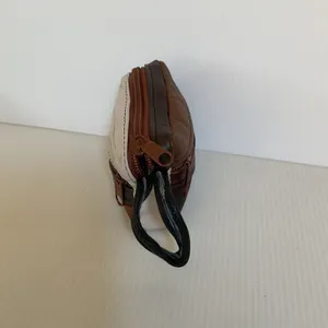 Patchwork Mexican Leather Coin Purse / Monedero de Piel Mexicana Patchwork Black thumbnail 5