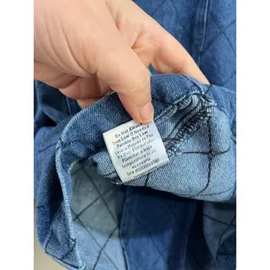VICI‎ Quilted Blue Jacket Cropped Preppy Capsule Wardrobe Cotton Blend S thumbnail 6