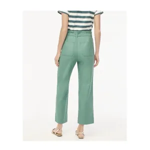 JCrew Paperbag High Rise Wide Leg Crop Twill Pants Terracotta Women’s size 6 thumbnail 5