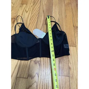 Meshki‎ NWT Angelique Demi Cup Mesh Bustier Top in Black Size XL thumbnail 7
