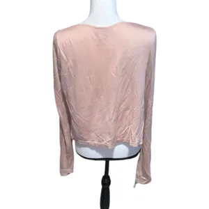 Aryn K Anthropologie asymmetrical layered Cardigan Sweater Wool Cotton thumbnail 5