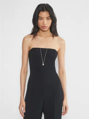 Wilfred Endless Jumpsuit Strapless Wide Leg Black Minimalist Sleek Chic Size 00 thumbnail 2