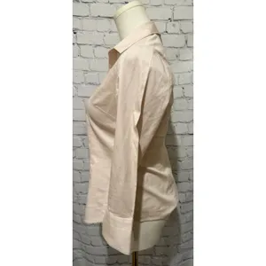 Banana Republic Shirt Womens Pink Casual Button Up Long Sleeve Petite Small thumbnail 3