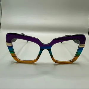 Vooglam Multicolor Square Frame Women’s Eyeglasses, No prescription thumbnail 2