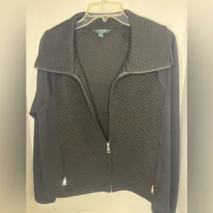 Ralph Lauren Black Quilted Bomber Jacket thumbnail 6