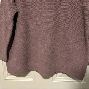 Free People XS Oversized Mauve Cowl Neck Sweater thumbnail 3