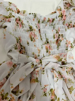 White floral dress thumbnail 6