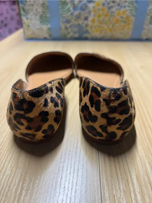 J.Crew Zoe Leopard Calf Hair d’Orsay Flats Size 6 thumbnail 10