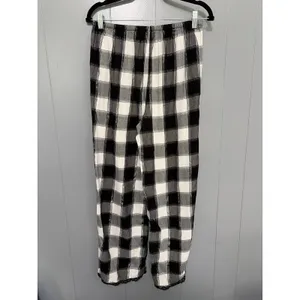 Victoria's Secret Black White Metallic Plaid Preppy Loungewear Pajama Pants S thumbnail 5