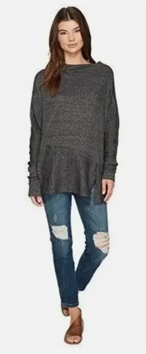 Free People‎ We The Free Londontown Thermal Top Gray Size Small Tunic Blouse thumbnail 1