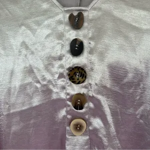 Native Youth Long Maxi Dress Silver Mismatched Buttons Women’s Small NEW thumbnail 12