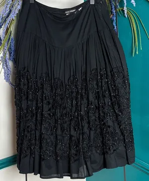 Black Embellished Circle Skirt by Sak & Co. thumbnail 1