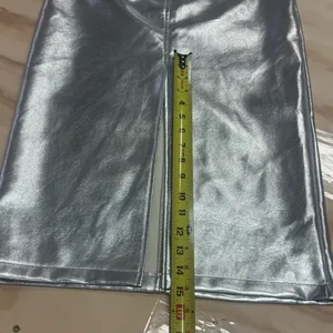 NWT 7 For All Mankind Women's‎ Midi Pencil Skirt Size XS Silver Metallic Pockets thumbnail 12