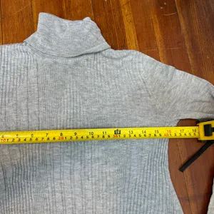 Apt. 9 Light Gray Ribbed Turtleneck Long-Sleeve Dress thumbnail 6