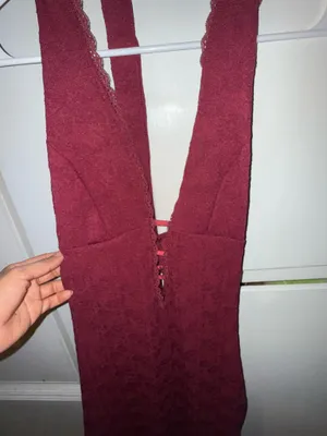 Lace burgandy dress Red Size M thumbnail 3