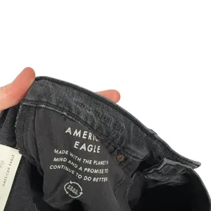 American Eagle 90s Bootcut Jeans Black‎ Distressed Mid Rise NEW Womens 4 Short thumbnail 8
