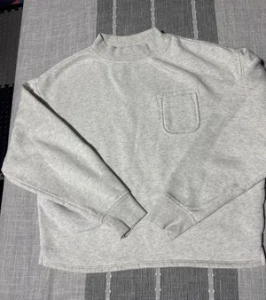 Old Navy Womens Gray Mock Neck Long Sleeve Pocket Sweatshirt Size S thumbnail 1