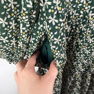 Trovata Birds of Paradise Green Floral Midi Dress‎ Size Small Button Front Boho thumbnail 3