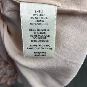 REBECCA TAYLOR Lucia Pink Floral Gold Metallic Dress Size 4 thumbnail 9