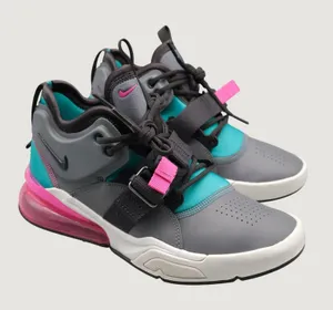 Nike Air Force 270 GS Wolf Grey Hyper Pink Teal AJ8208-005 6Y Women 7.5 Sneaker thumbnail 1