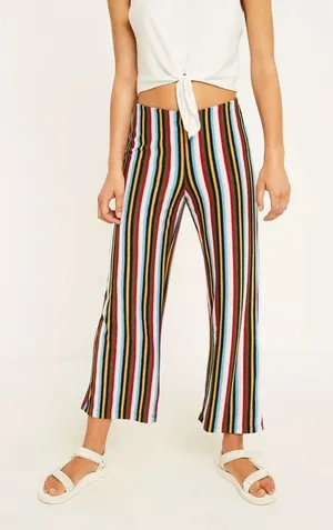 Urban Outfitters Striped Wide Leg Cropped Pants – XS | Retro Statement thumbnail 1