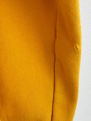 Market Studios Chinatown Yellow Off-the-Shoulder Graphic Sweatshirt Pullover Siz thumbnail 10