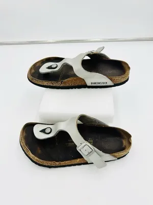 Birkenstock Gizeh Silver Metallic Thong Sandals Womens EUR 39 US 8-8.5 Regular thumbnail 5