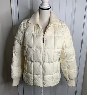 Vintage 90s Tommy Hilfiger Ski Team USA white puffer insulated jacket size large thumbnail 1