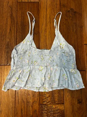 cropped babydoll top Blue Size XS thumbnail 2