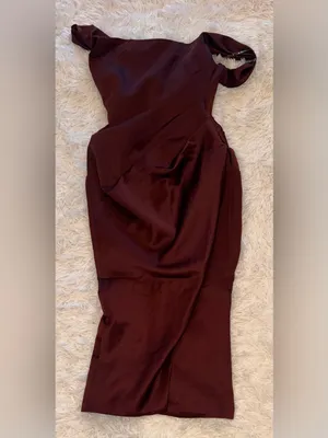 NEW HOUSE OF CB Rhonda Raisin Off Shoulder Corset Dress sz S thumbnail 7