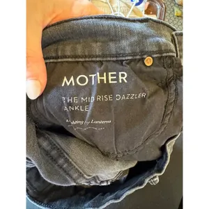 Mother Jeans Women 25 Washed Black Gray Mid Rise Dazzler Lighting‎ Up Lanterns thumbnail 11