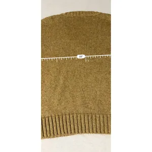 Lauren Ralph Lauren Gold Metallic V-Neck Shimmer Knit Sweater Large 200817394001 thumbnail 6