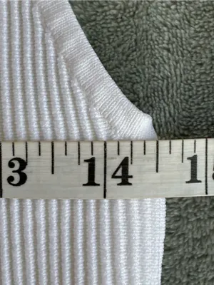 Aritzia Babaton Sculpt White Ribbed Square-Neck low back minimalist streetwear L thumbnail 8