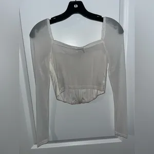 Princess Polly Gypsie Mesh Renaissance Coquette Soft Girl Blouson Corset Top US6 thumbnail 3