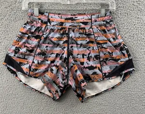 Lululemon Hotty Hot Shorts‎ Low Rise 4" Inversion Multi Black Athletic Women's 4 thumbnail 1