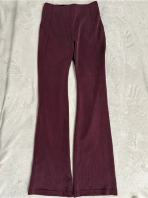 Lululemon Ribbed Softstreme Flared Pant Garnet Size 4 thumbnail 5