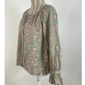 Cleobella Geen Pink Whitley Ruffle Sleeve Button Front Top Size Small thumbnail 6