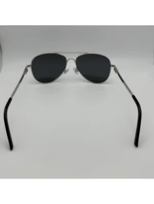 Banana Republic Aviator Sunglasses Silver Frame Black Lenses thumbnail 7