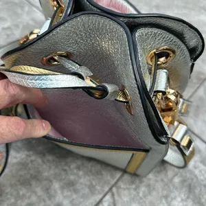 Cute , small metallic bucket purse -made in Italy thumbnail 14