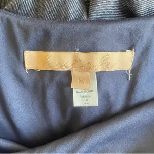 Anthropologie Hutch Amara Tie Shoulder Scoop Mini Dress in Indigo Size Medium thumbnail 3