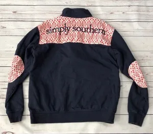 NWT simply southern vine navy pullover thumbnail 2