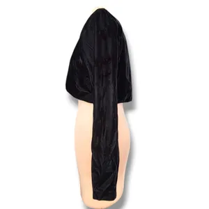 Vintage Black Velvet Bolero Shrug Cropped Jacket Gothic Evening Formal Witchy thumbnail 3