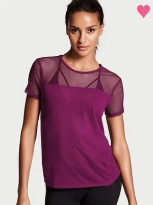 Victoria’s Secret Sport Violet Mesh Tee thumbnail 1