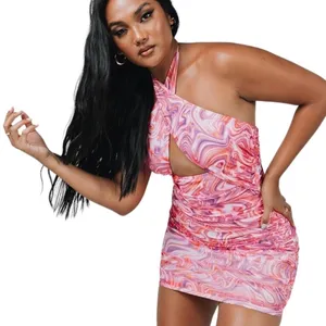 Princess Polly CHRISTOPH Mini Dress Sz. 12 Pink Retro Print BARBIECORE Summer thumbnail 4