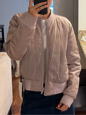 lululemon athletica non stop bomber Blush Pink Women's Bomber Jacket size 8 thumbnail 1