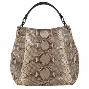 Coach Park Python Snake Print Leather Shoulder Hobo Bag Y2K Style Tan Shiny thumbnail 4