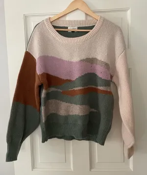 A New Day Sweater Women’s Knit Long Sleeve Green thumbnail 1