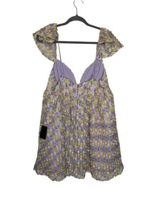 🌸 Lulus Charming Pick Lavender Multi Rosette Mesh Mini Dress‎ NWT Size M 🌸 thumbnail 5